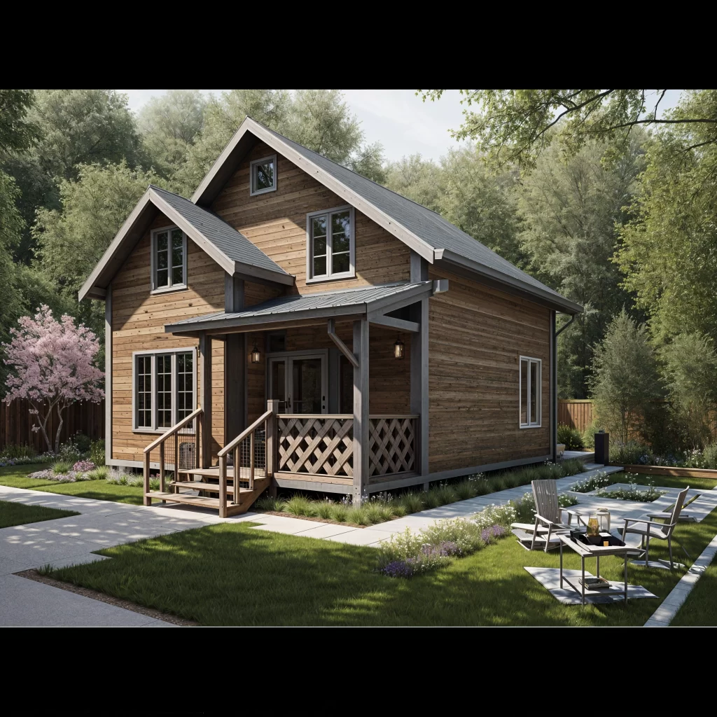 Двухэтажный каркасный дом DL10